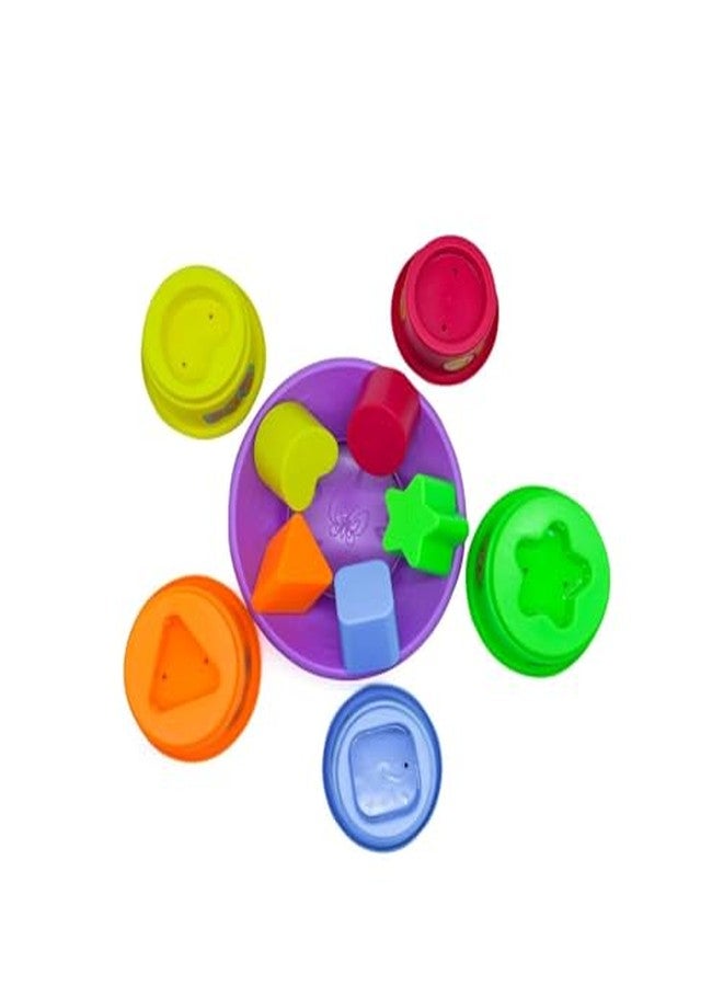MAPA PLAY Giraffe N Friends Match N Stack 6 Colorful Cups for 3+ Age Kids Shape Sorter Building Blocks Game for Kids (Multicolor), Pack of 1 - Image 4
